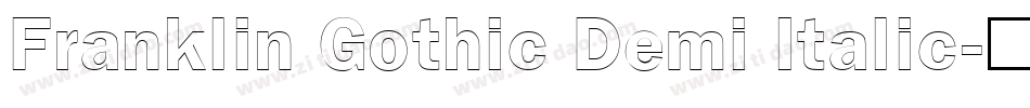 Franklin Gothic Demi Italic字体转换